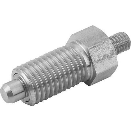 KIPP Indexing Plungers threaded pin, Style E, metric K0341.01903